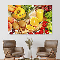 Картина на холсте KIL Art для интерьера в гостиную спальню Полезные продукты 51x34 см (276-1) z111-2024