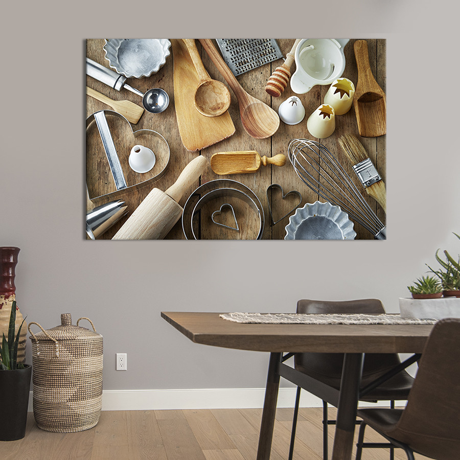 Картина на полотні KIL Art для інтер'єру в вітальню Кухонний інвентар 51x34 см (284-1) z111-2024
