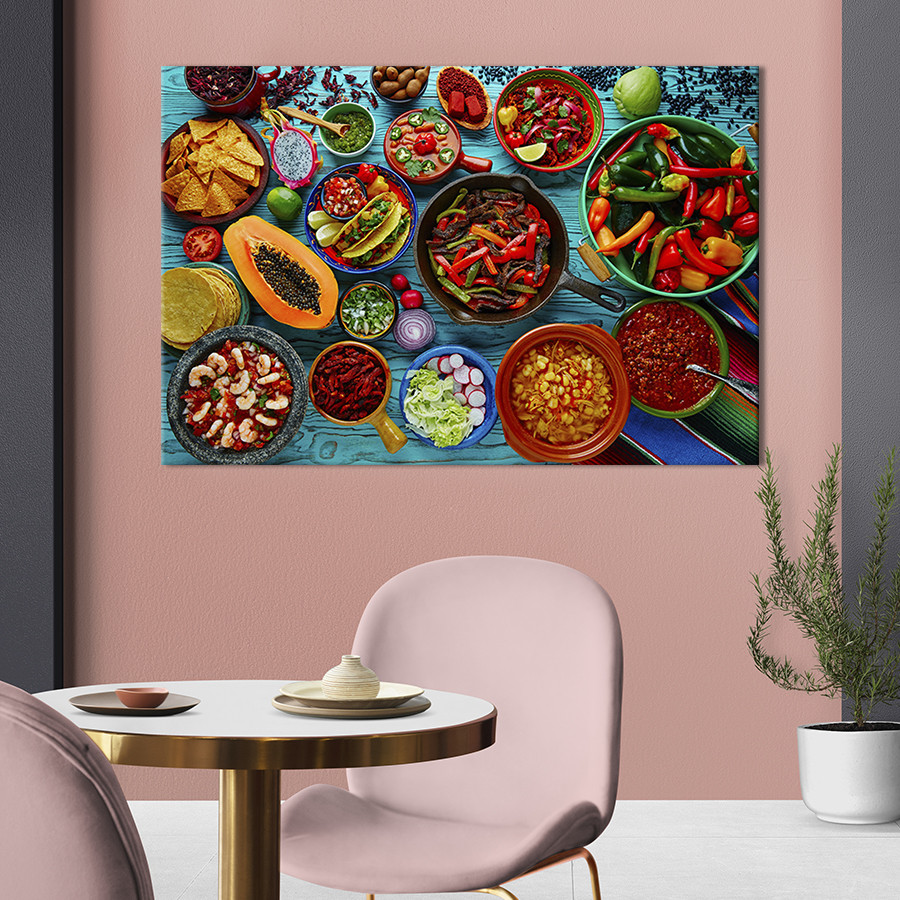 Картина на полотні KIL Art для інтер'єру у вітальню Мексиканська кухня 51x34 см (295-1) z111-2024