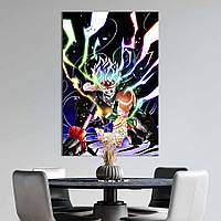 Картина в офіс KIL Art Шото Тодороки з кольоровими блискавками, Моя геройська академія 80x54 см (2an_100) z111-2024
