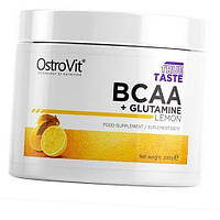 Аминокислоты ВСАА и Глютамином BCAA + glutamine Ostrovit 200г Лимон (28250001) z15-2024