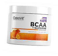 Аминокислоты ВСАА и Глютамином BCAA + glutamine Ostrovit 200г Апельсин (28250001) z15-2024