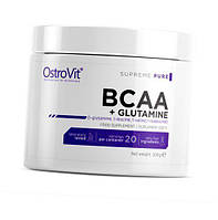 Аминокислоты ВСАА и Глютамином BCAA + glutamine Ostrovit 200г Без вкуса (28250001) z15-2024