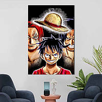 Картина в офіс KIL Art Манки Д. Луффі та компанія з аніме One piece 80x54 см (2an_11) z111-2024