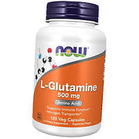 L-Глютамин для иммунитета Glutamine 500 Now Foods 120вегкапс (32128002) z15-2024