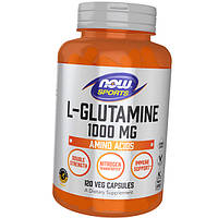 Глютамин для иммунитета и транспортировки азота L-Glutamine Double Strength 1000 Now Foods 120вегкапс