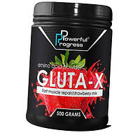 Аминокислота Глютамин Gluta-X Powerful Progress 500г Клубника (32401001) z15-2024