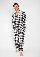 Пижама мужская Cyberjammies William 6620-6621 L Черный в клетку (5051877370166) z18-2024