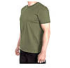 Тактична армійська формена футболка олива Чоловіча військова футболка хакі (оліва) однотонна Бавовна бавовна S-XXXL, фото 3