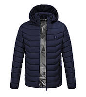 Куртка с подогревом от повербанка Lesko USB M09-4 S Blue z111-2024