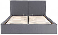 Кровать Двуспальная Richman Дели 160 х 200 см Мисти Dark Grey С подъемным механизмом и нишей для белья