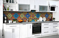 Наклейка на скіналі Zatarga на кухню «Кольорова мозаїка» 600х2500 мм вінілова 3Д-наклейка кухонний фартух