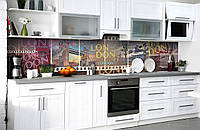 Наклейка на скинали Zatarga на кухню «Кино о Лондоне» 650х2500 мм виниловая 3Д наклейка кухонный фартук