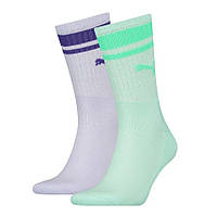 Носки Puma Unisex Crew Regular Stripe 2-pack light purple/light green 261058001-004 39-42 Разноцветный