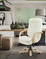 Офисное Кресло Руководителя Richman Валенсия Флай 2200 Wood М2 AnyFix Белое z13-2024