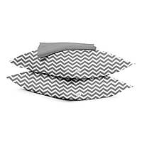 Набор наволочки и простыни Cosas GREY ZIGZAG SHADOW Ранфорс 160х200 см Серый UP, код: 7692979