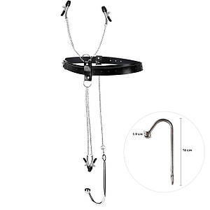 Бондажний набір з металевим анальним гаком No1 Art of Sex Blanca Bondage set with anal hook No1