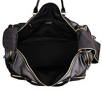 Дорожная сумка для мужчин из натуральной кожи John McDee JD7317-1A Черный z111-2024