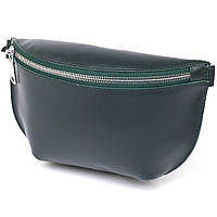 Кожаная женская сумка на пояс Shvigel 16390 Зеленый UP, код: 7487290