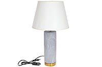 Лампа настольная BonaDi 232-724 55 см 60 Вт Серый мрамор/Белый (SK000325) z18-2024