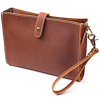 Вінтажна жіноча сумка з натуральної шкіри 21301 Vintage Коричнева UP, код: 8061438