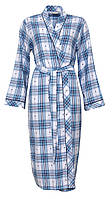 Халат женский Cyberjammies Stella 4620 10 S Белый в синюю клетку (5051877322769) z18-2024