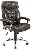 Офисное Кресло Руководителя Richman Кальяри Титан Dark Brown Хром М2 AnyFix Коричневое z13-2024