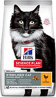 Корм для стерилизованных пожилых кошек Hill's Science Plan Feline Mature Adult 7+ Sterilised Chicken сухой с