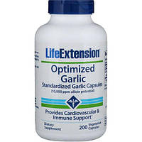 Чеснок Life Extension Optimized Garlic Standardized Garlic Capsules 200 Veg Caps z19-2024