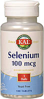 Селен Selenium KAL без дрожжей 100 мкг 100 таблеток z19-2024