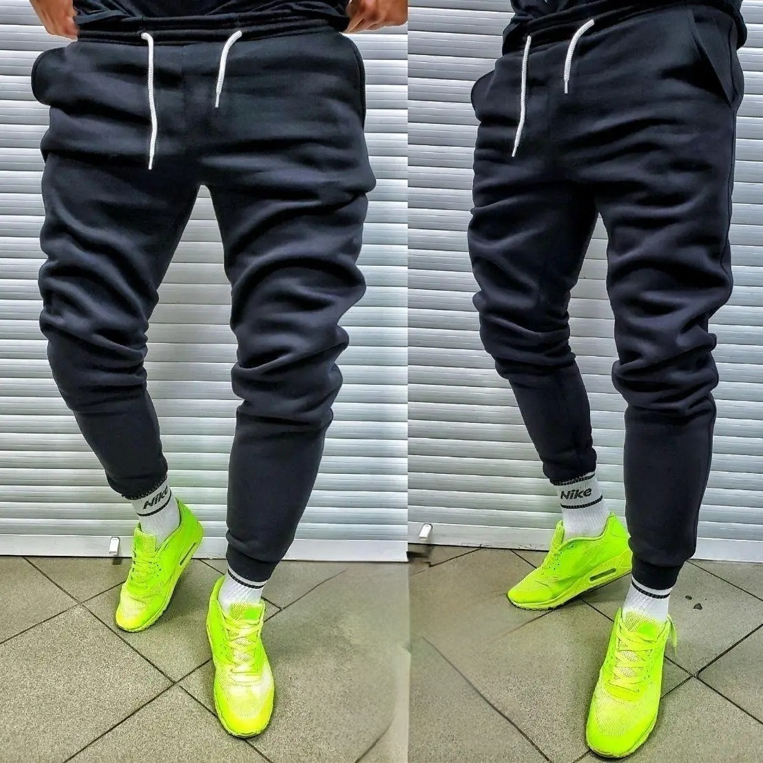 Спортивные штаны мужские на флисе зимние до -25°c panda черные брюки ...