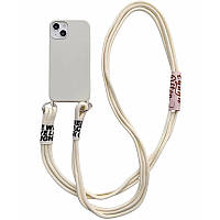 Чехол Epik TPU two straps California Apple iPhone 13 6.1" Бежевый / Antigue White 1384295 z18-2024