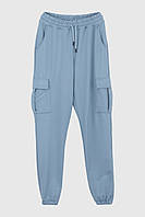 Спортивные брюки карго однотонные женские Blue World 2307-K S Голубой (2000989959991) UP, код: 8311477