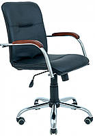Офисное кресло руководителя Richman Самба Флай 2230 Хром М2 AnyFix Черное z13-2024