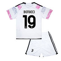 Детская футбольная форма BONUCCI 19 Ювентус 2023-2024 Adidas Away 125-135 см (set3428_120917)