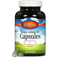 Пустые капсулы Carlson Labs Empty Gelatin #0 Capsules 150 Caps CAR-09420 z19-2024