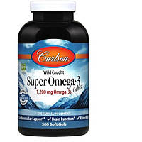 Омега 3 Carlson Labs Super Omega-3 Gems 1200 mg 300 Soft Gels z18-2024