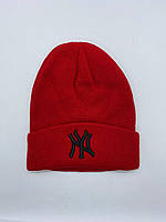 Шапка Jsstore New York Yankees NY MLB One size Красная с Черным Лого z15-2024