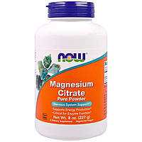 Магния цитрат Magnesium Citrate Now Foods 100% чистый порошок 227 г z19-2024