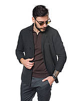Теплый трикотажный пиджак SVTR 48 темно-серый (369) z111-2024