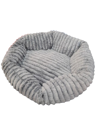 Лежанка для кішки, собаки Pet Choice штучне хутро, текстиль 55×50 см сірий, червоний, фото 1