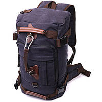 Большой рюкзак-трансформер в стиле милитари из плотного текстиля Vintage 22157 Черный UP, код: 8323952