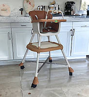 Стільчик крісло для годування  дитини SPOKO SP-08 коричневий дошка для малювання тримач для телефону