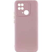 Чехол Silicone Cover Lakshmi Full Camera (A) для Xiaomi Redmi 10C | Микрофибра Розовый / Pink Sand