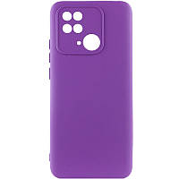 Чехол Silicone Cover Lakshmi Full Camera (A) для Xiaomi Redmi 10C | Микрофибра Фиолетовый / Purple