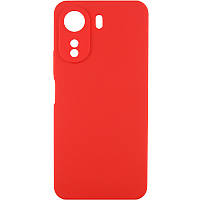 Чехол Silicone Cover Lakshmi Full Camera (AAA) для Xiaomi Redmi 13C | Микрофибра Красный / Red