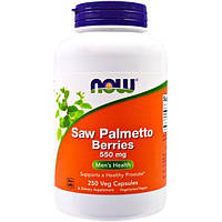 Экстракты ягод сереноа NOW Foods Saw Palmetto Berries 550 mg 250 Veg Caps z19-2024