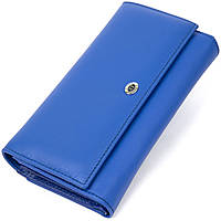 Женский кошелек из натуральной кожи ST Leather Accessories 19386 Синий UP, код: 6681336