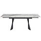 Стіл з керамічною стільницею ТМL-985 140-210х90 см ребекка грей розкладний на чорних ніжках в зал, фото 2