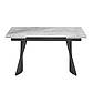 Стіл з керамічною стільницею ТМL-985 140-210х90 см ребекка грей розкладний на чорних ніжках в зал, фото 4